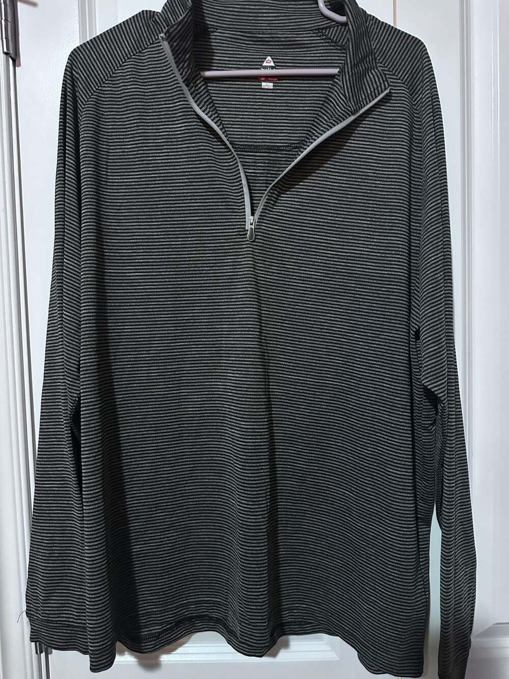 Bollé Golf Men's Thermal Striped Long Sleeve Quarter Zip Pullover